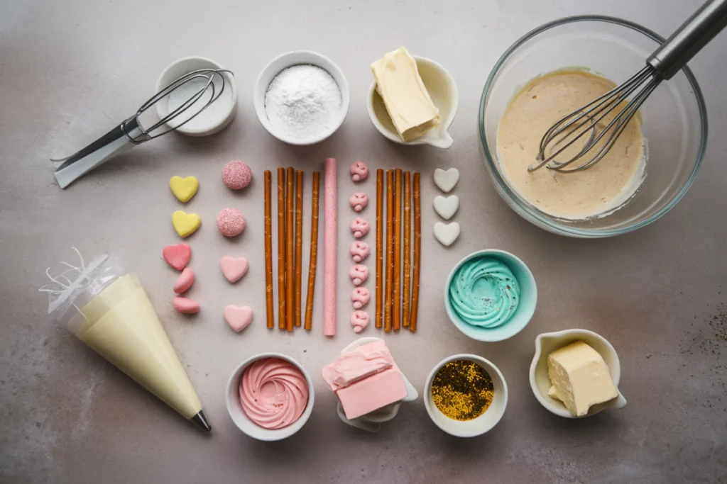 Ingredients for Bow and Arrow Cupcakes