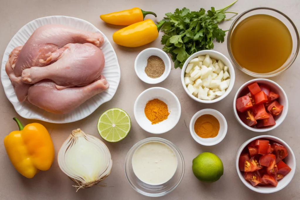 Ingredients for Churu Chicken Amarillo