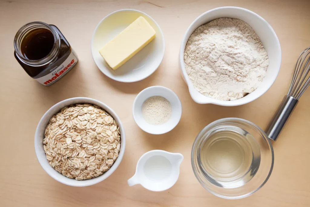 Ingredients for Oat Molasses Bread