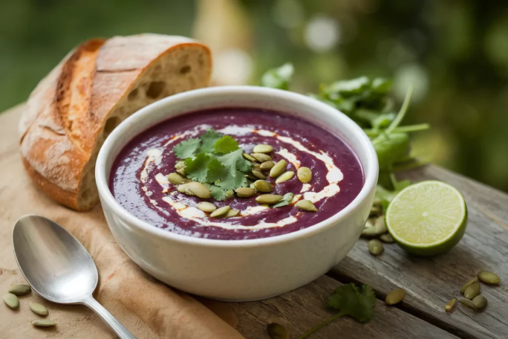 purple black bean soup recipe