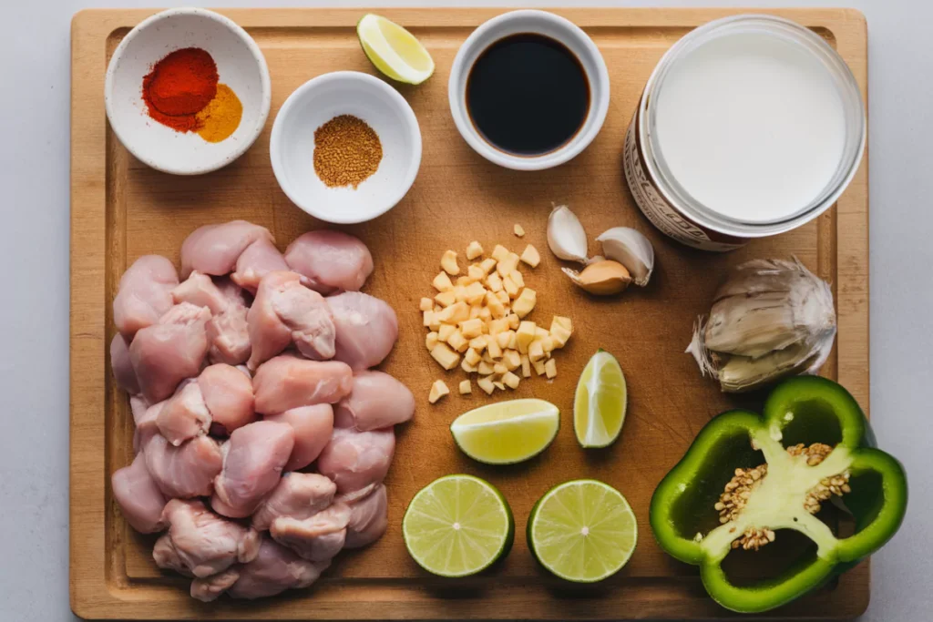 Ingredients for Chicken with Peanut Butter