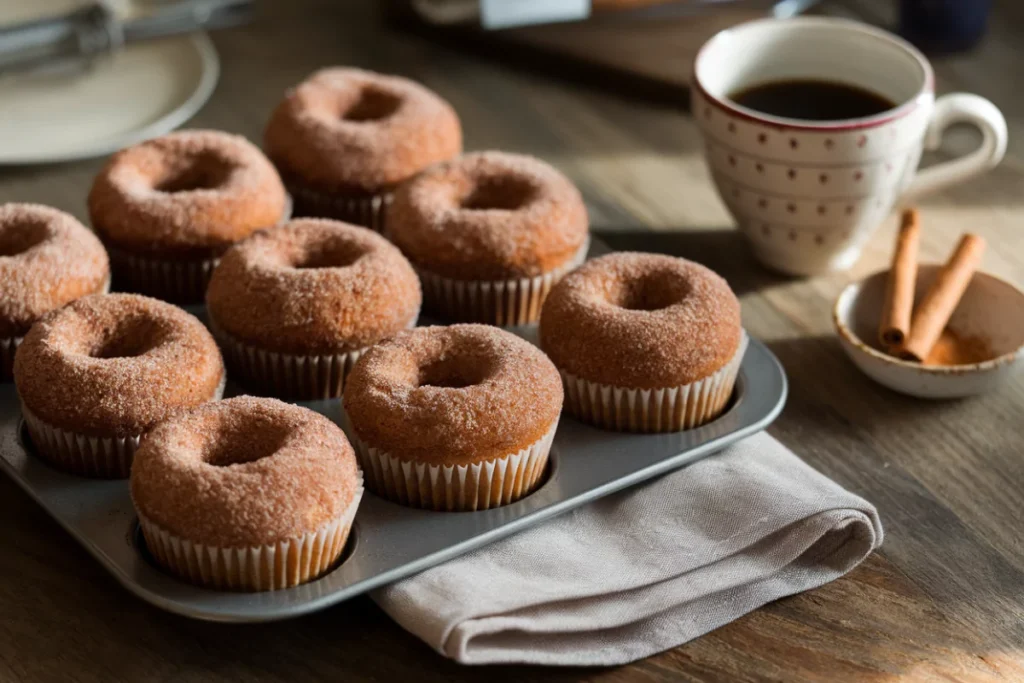 Vegetarian Cinnamon Sugar Donut Muffins